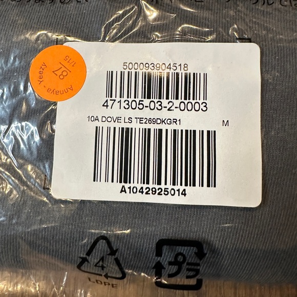 YEEZY GAP BALENCIAGA 10A DOVE LS TEE 471305-03-2  DARK GREY - Size  Medium - Picture 5 of 5
